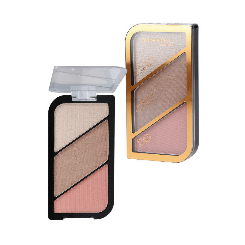 RIMMEL Palette per contouring viso 002 Coral Glow 18,5g