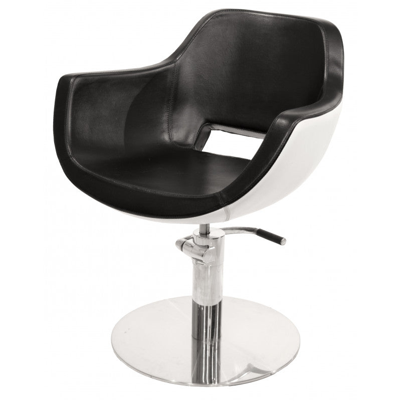 SAKAI UOVO Poltrona da parrucchiere in bianco e nero