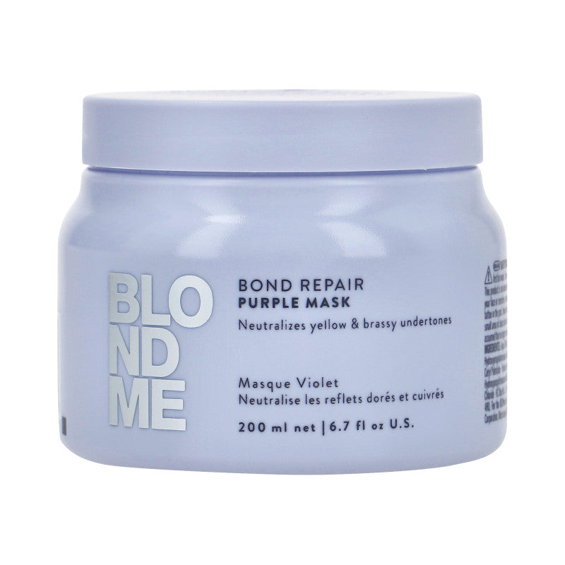 SCHWARZKOPF BLOND ME BOND REPAIR PURPLE Maschera neutralizzante per capelli grigi e biondi 200 ml