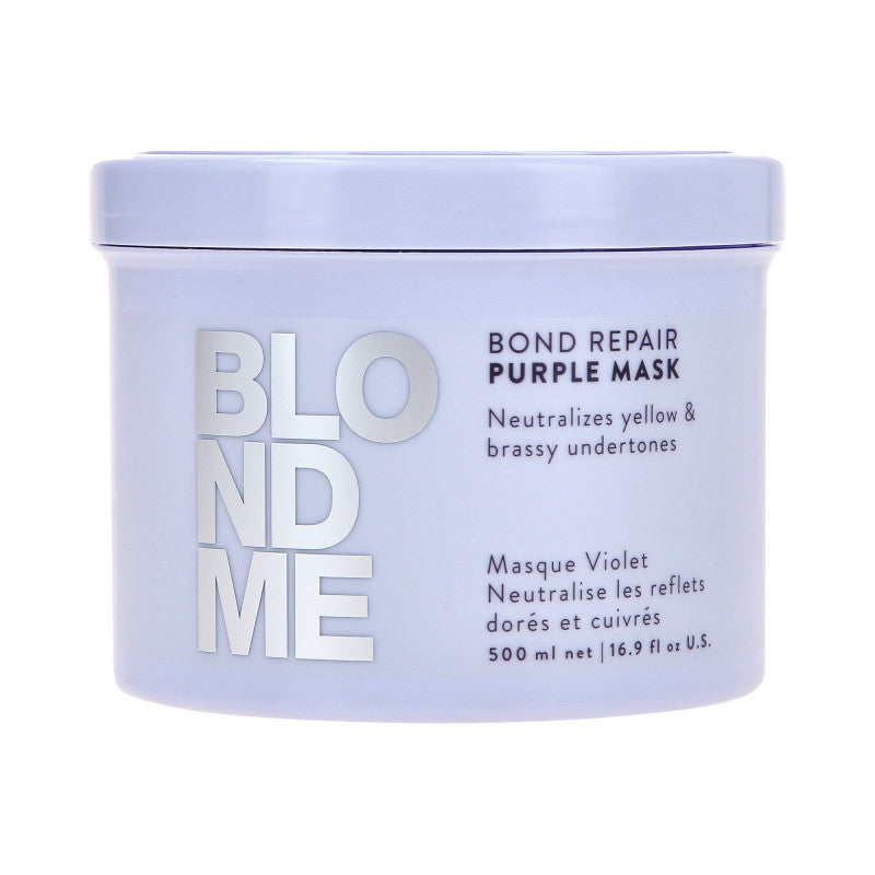 SCHWARZKOPF BLOND ME BOND REPAIR PURPLE Maschera neutralizzante per capelli grigi e biondi 500 ml