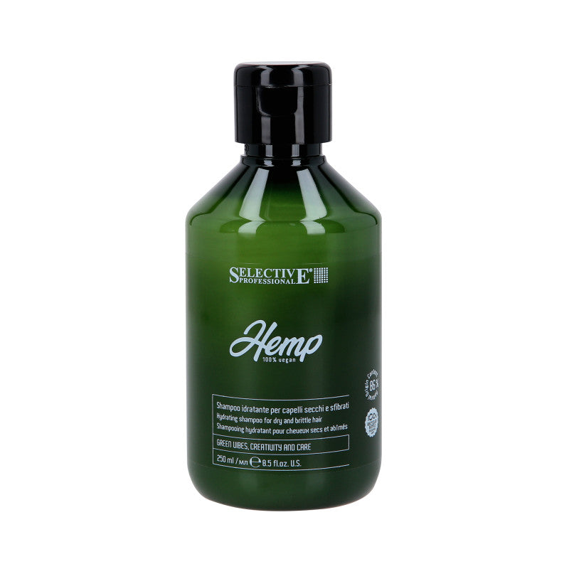 SELECTIVE HEMP VEGAN Shampoo idratante per capelli con olio di semi di canapa 250ml