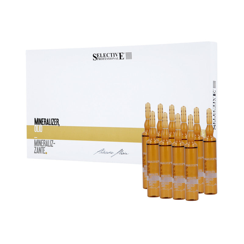 SELECTIVE PROFESSIONAL ARTISTIC FLAIR MINERALIZER Olio per capelli danneggiati, ristrutturante e mineralizzante 10x12ml