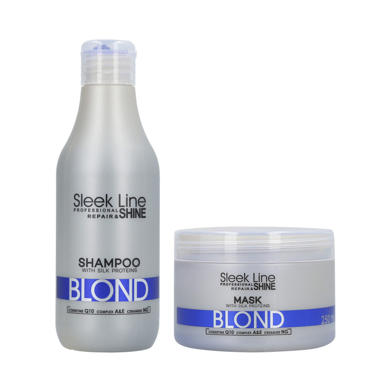 STAPIZ SLEEK LINE BLOND Maska 250ml+Szampon 300ml