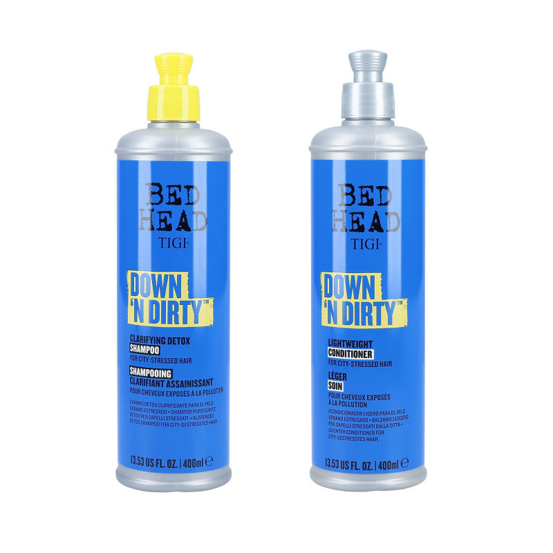 TIGI BED HEAD DOWN`N DIRTY Set disintossicante per capelli Shampoo 400ml + Balsamo 400ml