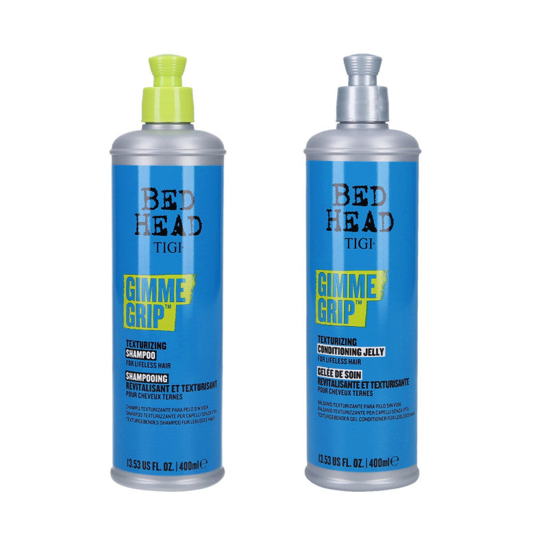 TIGI BED HEAD GIMME GRIP Kit modellante capelli Shampoo 400ml + Balsamo 400ml