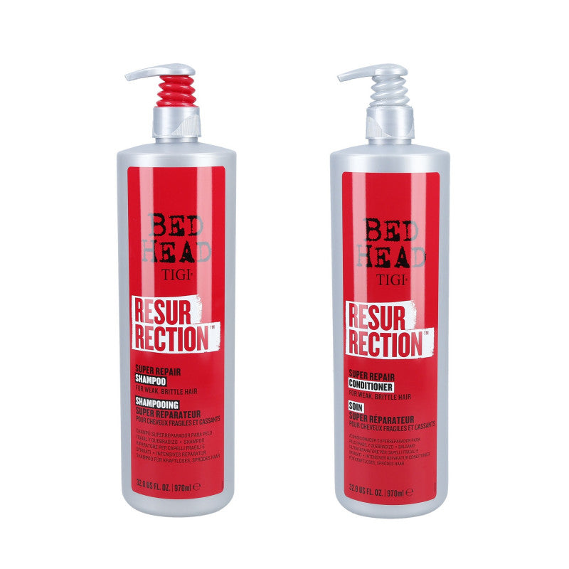 TIGI BED HEAD RESURRECTION Set per capelli indeboliti Shampoo 970ml + Balsamo 970ml