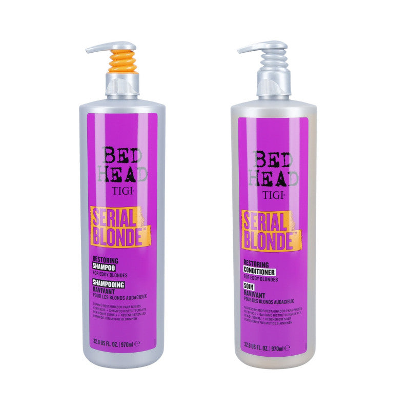TIGI SERIAL BLONDE Set capelli biondi Shampoo 970ml + Balsamo 970ml