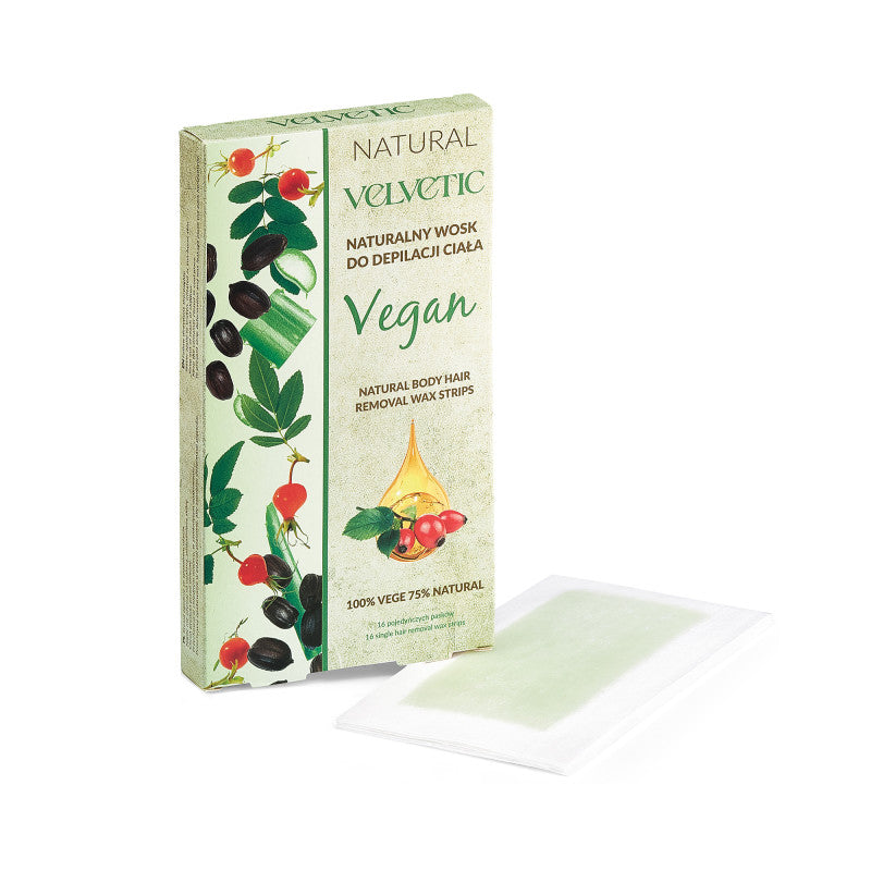 VELVETIC NATURAL VEGE Cera naturale per la depilazione del corpo 16 pezzi