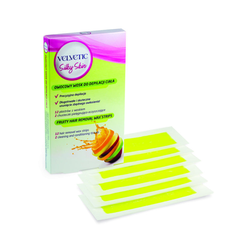 VELVETIC SILKY SKIN Cera depilatoria corpo alla frutta 12 pezzi