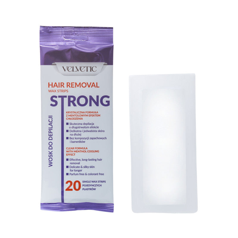 VELVETIC STRONG Cera depilatoria corpo al mentolo 20 pezzi