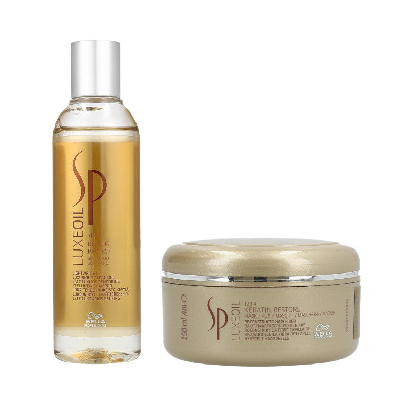 WELLA SP LUXE OIL Shampoo 200ml + Maschera 150ml a base di cheratina