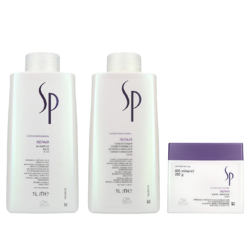WELLA SP REPAIR Shampoo 1000ml+ Conditioner 1000ml + Maschera 400ml 