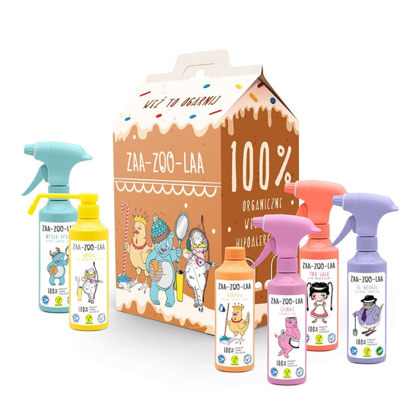 ZAA-ZOO-LAA Kit di pulizia della casa di pan di zenzero